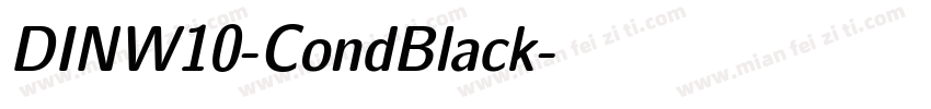 DINW10-CondBlack字体转换