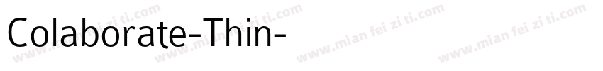 Colaborate-Thin字体转换