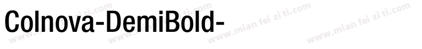 Colnova-DemiBold字体转换