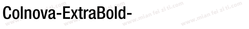 Colnova-ExtraBold字体转换