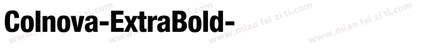 Colnova-ExtraBold字体转换