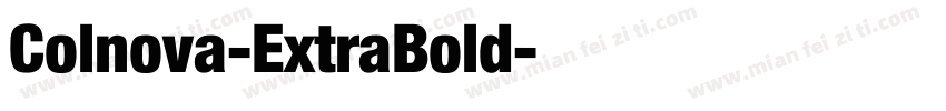 Colnova-ExtraBold字体转换