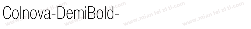 Colnova-DemiBold字体转换
