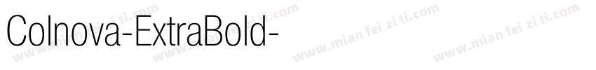 Colnova-ExtraBold字体转换