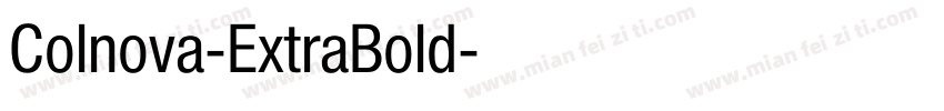 Colnova-ExtraBold字体转换