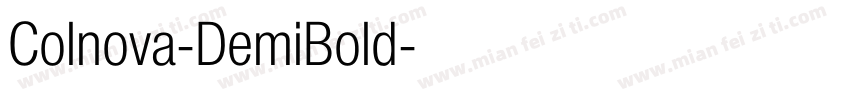 Colnova-DemiBold字体转换