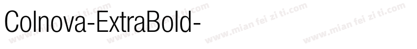 Colnova-ExtraBold字体转换