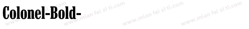 Colonel-Bold字体转换