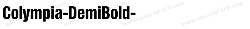 Colympia-DemiBold字体转换