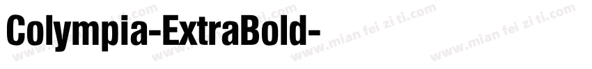 Colympia-ExtraBold字体转换