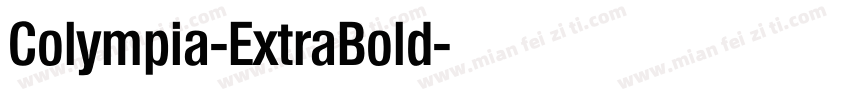Colympia-ExtraBold字体转换