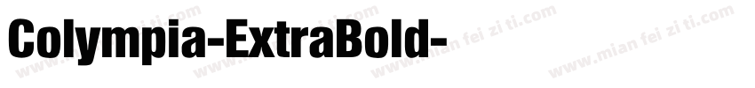 Colympia-ExtraBold字体转换