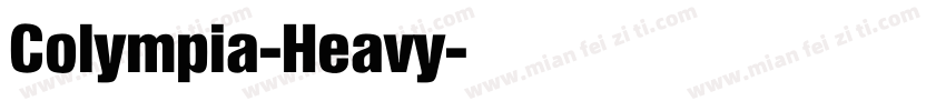 Colympia-Heavy字体转换