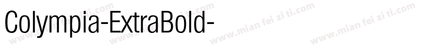 Colympia-ExtraBold字体转换