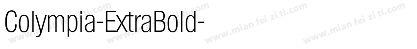 Colympia-ExtraBold字体转换