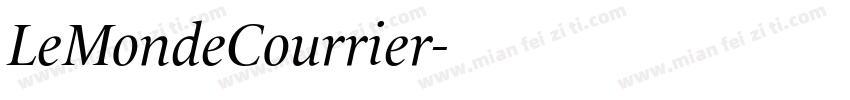 LeMondeCourrier字体转换