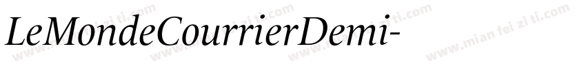 LeMondeCourrierDemi字体字体转换