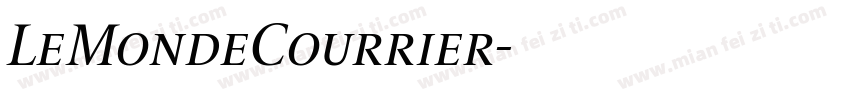 LeMondeCourrier字体转换