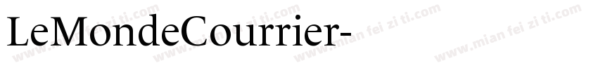 LeMondeCourrier字体转换
