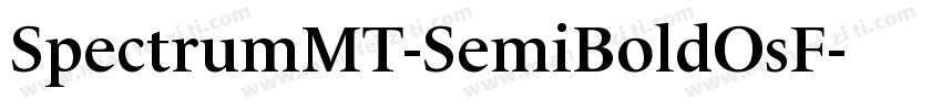 SpectrumMT-SemiBoldOsF字体转换