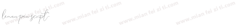 leman-pen-script字体转换