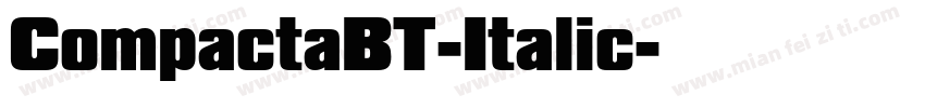 CompactaBT-Italic字体转换