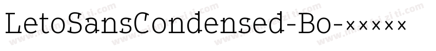 LetoSansCondensed-Bo字体转换