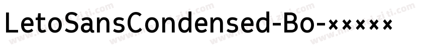 LetoSansCondensed-Bo字体转换