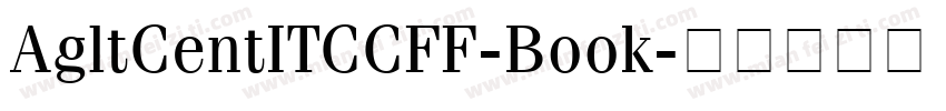 AgltCentITCCFF-Book字体转换
