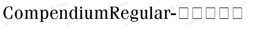 CompendiumRegular字体转换