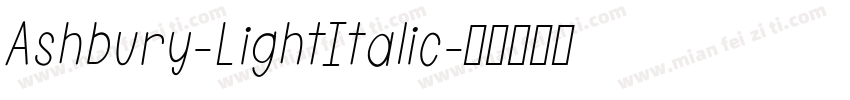 Ashbury-LightItalic字体转换