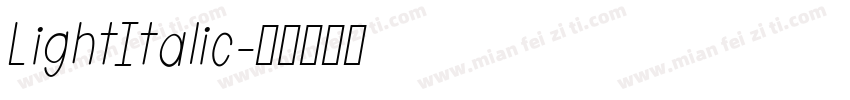 LightItalic字体转换