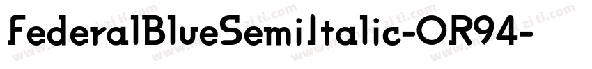 FederalBlueSemiItalic-OR94字体转换