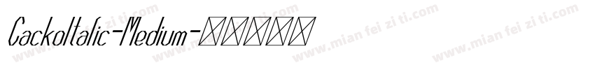 CackoItalic-Medium字体转换
