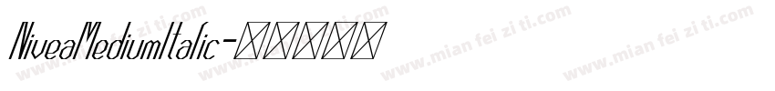 NiveaMediumItalic字体转换