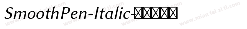 SmoothPen-Italic字体转换