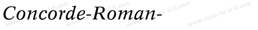 Concorde-Roman字体转换