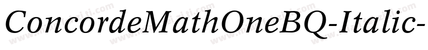 ConcordeMathOneBQ-Italic字体转换