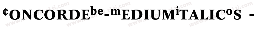 ConcordeBE-MediumItalicOsF字体转换