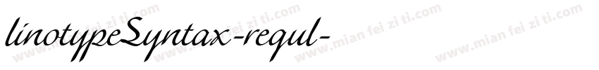 linotypeSyntax-regul字体转换