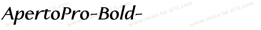 ApertoPro-Bold字体转换