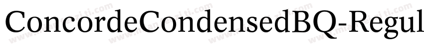 ConcordeCondensedBQ-Regular字体转换