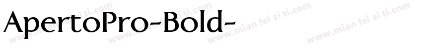 ApertoPro-Bold字体转换