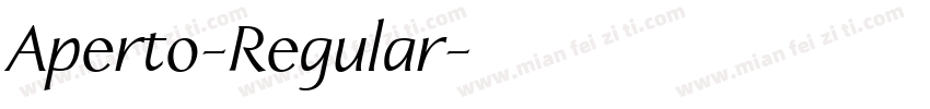 Aperto-Regular字体转换