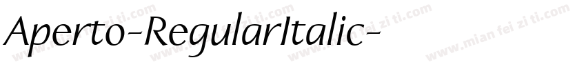 Aperto-RegularItalic字体转换