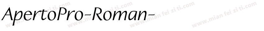 ApertoPro-Roman字体转换