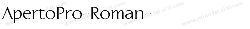 ApertoPro-Roman字体转换