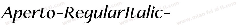 Aperto-RegularItalic字体转换
