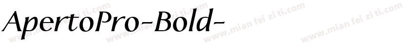ApertoPro-Bold字体转换
