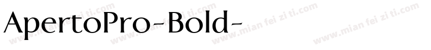 ApertoPro-Bold字体转换